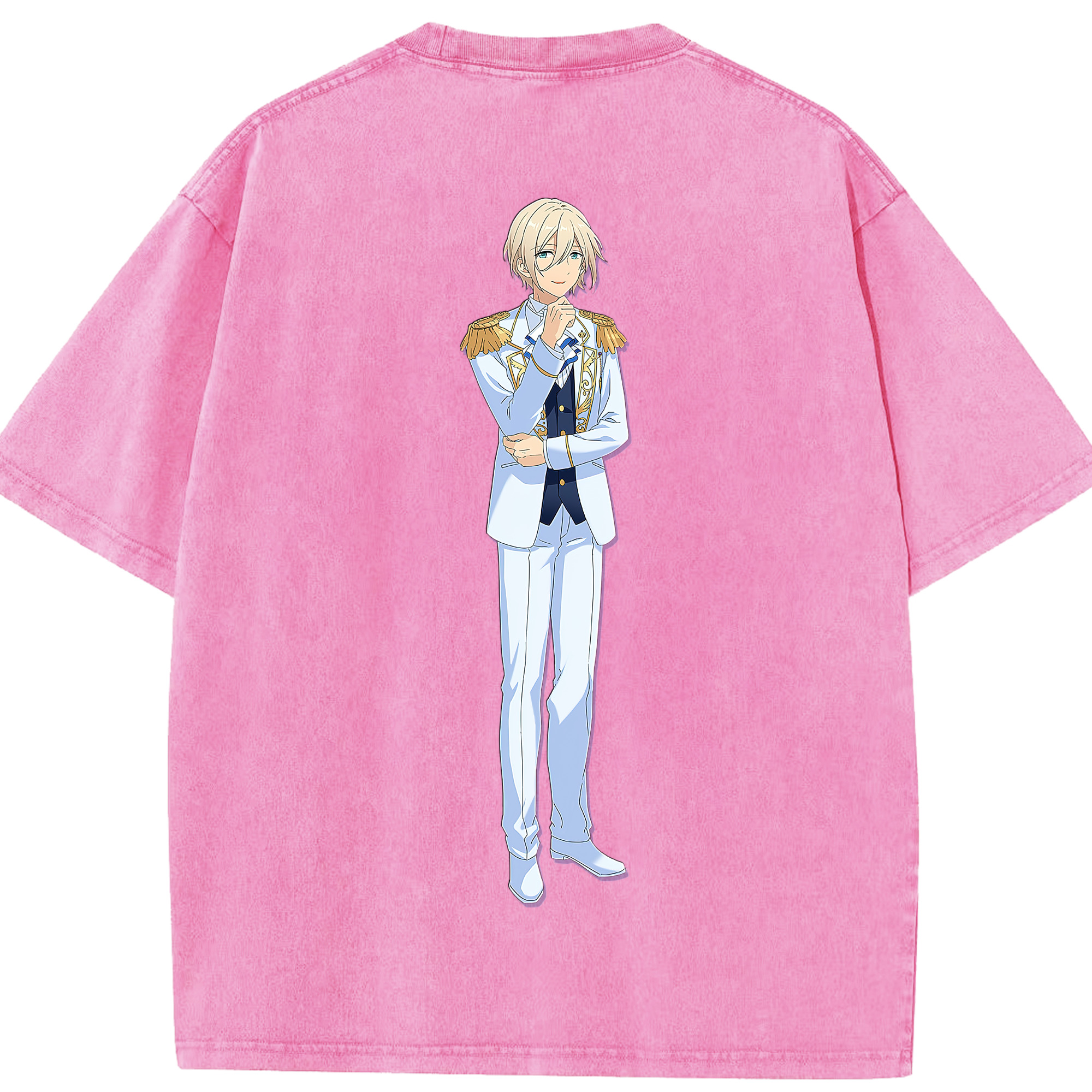 （画像用） あんさんぶるスターズ! Ensemble Stars 綿100% ヴィンテージ風 半袖Tシャツ（背面プリント）
